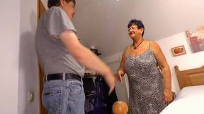 Hot granny teaches me how to fuck