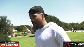 DFXTRA - Hot Blonde Jogger’s Foot Relief Leads to Passionate Footjob Fucking