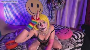 Clown Laughs at Your Tiny Cock JOI - GLIMMER as Dazey The Clown SPH, degradation, jerk off instruction, funny, mean, tease, non-nude, with hairy armpits, small tits, countdown, barefoot
