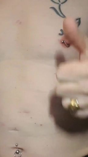 Captivating moment from &quot;changing nipple piercings, bondage stretching piercings with sex and PA ring&quot;