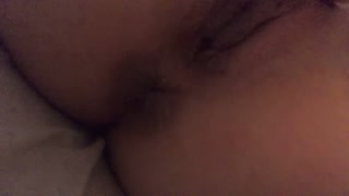 clit massage makes my pussy drip juices into tight ass hole