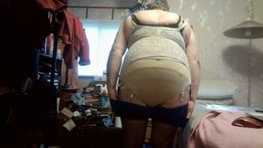 ANOTHER MOTHERFUCKER MASTURBATOR SHOW - my girdles, panties, and strip, and wiener cumm show
