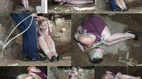 Curvy blonde MILF balltied and left in the pit (MP4 SD 3500kbps)