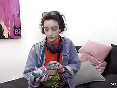 GERMAN SCOUT - Crazy Anal and Rimjob Casting Fuck with French Skinny Tattoo Model Lena Fire