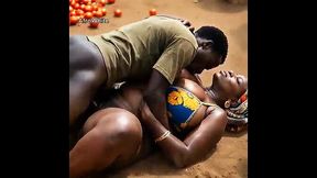 Busty African HOT MOM gets banged raw at the market