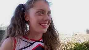 Cheerleader Elena Koshka gets cocked eyed after having multiple orgasms - BANG!