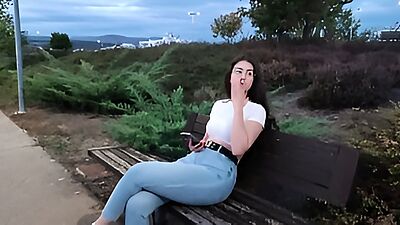 SHANAXNOW SMOKING FETISH BIG ASS WALKING IN TIGHT JEANS V
