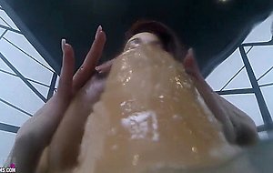 Nikki tittyfucks a vibrator