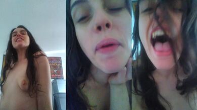 Emo girl freestyles naked for her angry girlfriend big hairy send