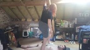 My first trample while pregnant! -Emma- (Full Body Perspective)