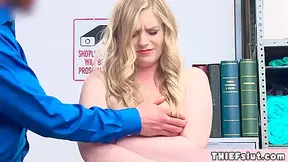 Pretty Blonde Teen 18+ Tried To Steal And Caught By A Cop