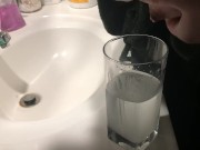 Lactating in a cup