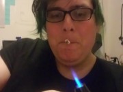 Trashy Transgender Goth Smoking Fetish ~Adorable~
