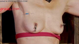 Master Inserts Needle Through Sub's Udders