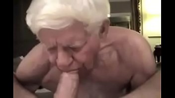 Gray haired grandpa suck huge cock and get it in his ass