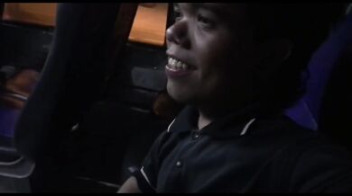 I suck the cock of a stranger who was in the bus and he sucks my tits