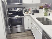 Muscular Stud Cleans Kitchen Naked - nice cock and ass!