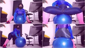 972. Robot in spandex makes you jerk ur cock off for her - robot dirty talk, JOI, JOE, cum encouragement, gym ball jumping, grabbing, squeezing