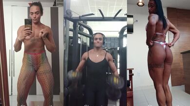 A muscular milf fucks a small cock raw