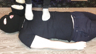 Teenie Woman Stomping Stud in Uggs and Gray Socks Dominance & Female Dominance Fetish