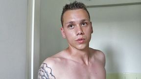 Czech dude takes a POV facial after hard anal fucking