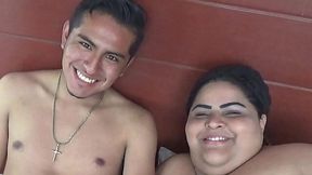 Chunky babe gets her first taste of Yorch's big cock and a messy cumshot
