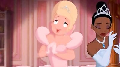 Sexy cartoon princess & her toon boyfriend get naughty in a steamy lesbian session
