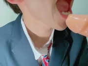 【高校生フェラ】ねっとりじっくりフェラをする日本人
