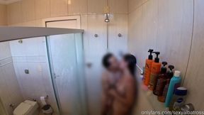 Brasileira Safada Seduz Japonês da Academia para o Chuveiro- AMWF- SexyAlbatross