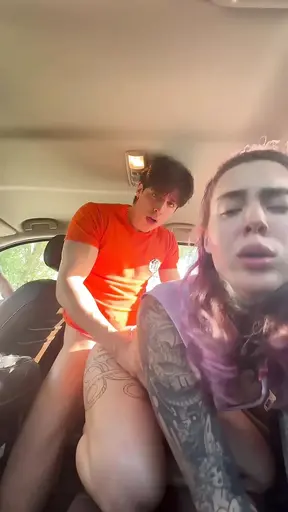 Two lesbians share one lucky guy's big dick.