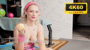 Lisa's foot & fruit tease