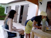 Trio with the producer and the Colombian housekeeper (anal / squirt)