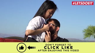 ScamAngels - Ember Snow And Jade Kush American Babes Share Huge Dick Outside - LETSDOEIT