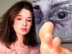 Brunette solo honey shows her masturbating skills