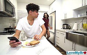 Twink anal fucks big hairy stepbrother bareback hard