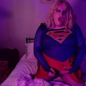 Sissy Supergirl Talks Dirty While Playing With Herself