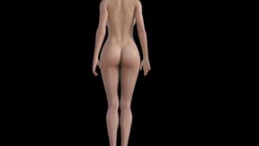 Nude girl dance animation 3d