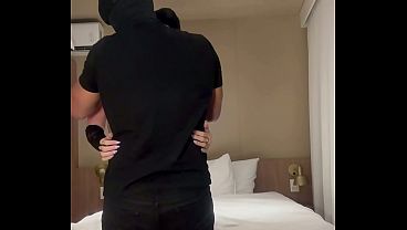Amateur wife gets dominated and her big booty bounces during a long anal session