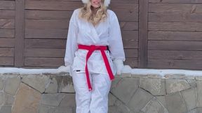 Powerful Kicks on Snow – Technique & Control in Kimono