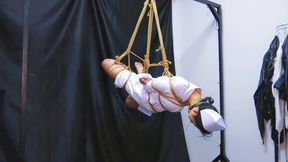 CCC125 BONDAGE EXTREME HOGTIE STRETCHING SUSPENSION BALLGAGGED ROLE PLAY CHINESE STYLE BONDAGE HUMILIATION STRUGGLING DOMINATION SLAVE TRAINING