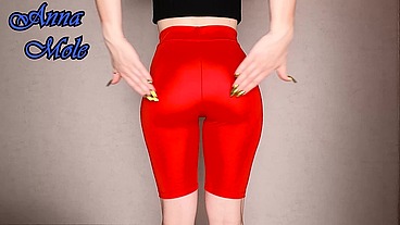 Yoga tights PAWG in spandex leggings loudly spanks her juicy