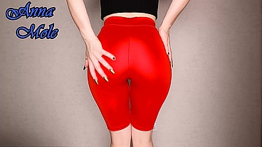 Yoga tights PAWG in spandex leggings loudly spanks her juicy