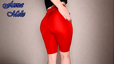 Yoga tights PAWG in spandex leggings loudly spanks her juicy