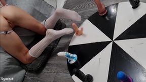 Wheel Of Dildos! Bbc, Huge Cock And Dp Dildo Round