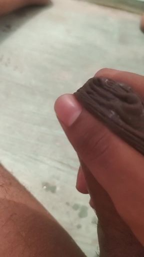 playing with cum
