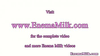 Lesbian enema milk lover enjoy colonique