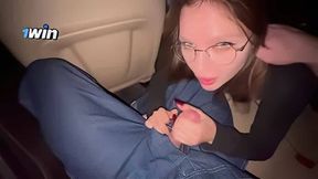 Get prepared for a super-naughty ride! You'll love the POV blowjob as she BJ's you while driving, with cum in her gullet waiting for you at the destination.