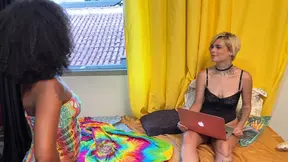 Black lesbian dominated the hot blonde