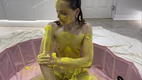 30 Eggs, close up orgasm, playing and custard pies - The Ultimate WAM video.