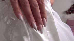 I jerk you off with silk wedding gloves cc